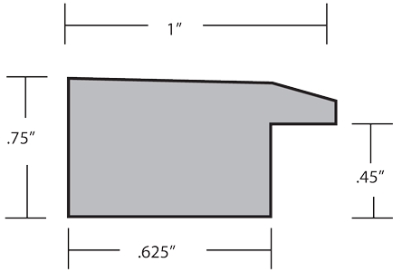 Flat bevel edge