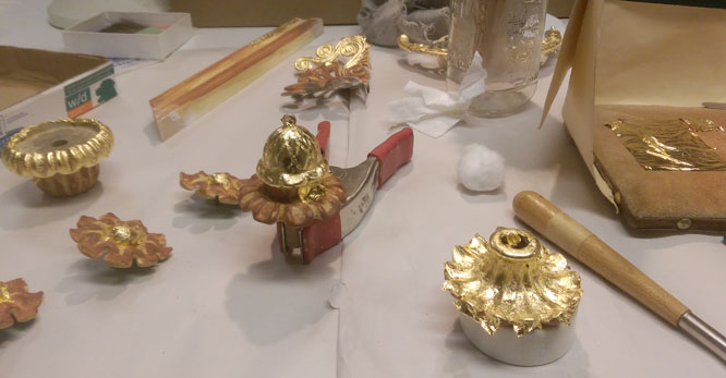 Water gilding components