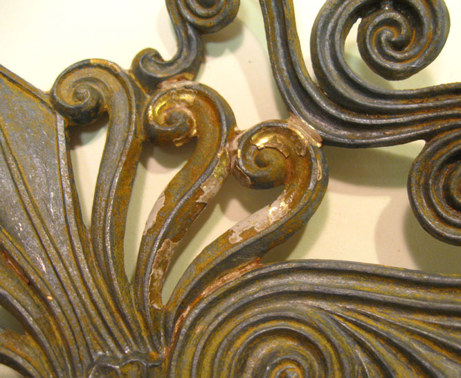 gilt remnants on shield